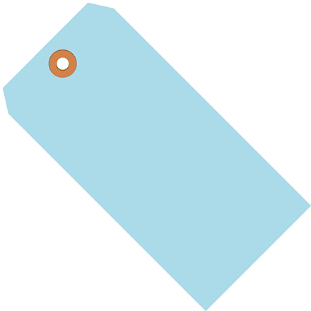 3 <span class='fraction'>1/4</span> x 1 <span class='fraction'>5/8</span>" Light Blue 13 Pt. Shipping Tags