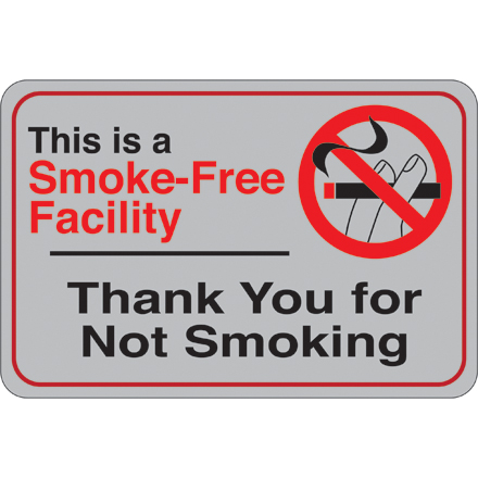 Smoke-Free Facility… 6 x 9" Facility Sign